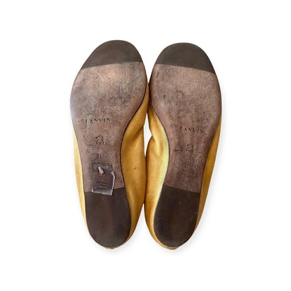 Lanvin signature ballet flats in Yellow Leather,  Size 38.5 EU, With box - Picture 7 of 13
